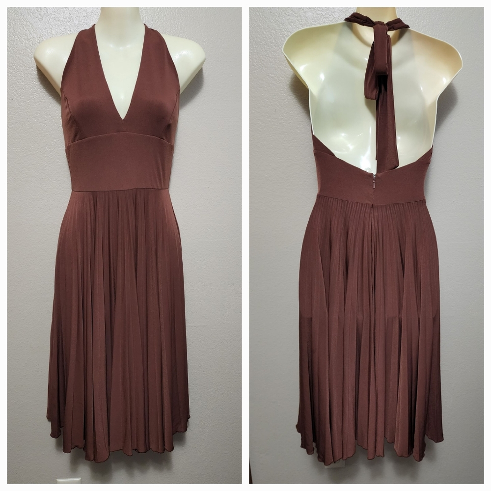 Pleated Halter Dress Max & Cleo